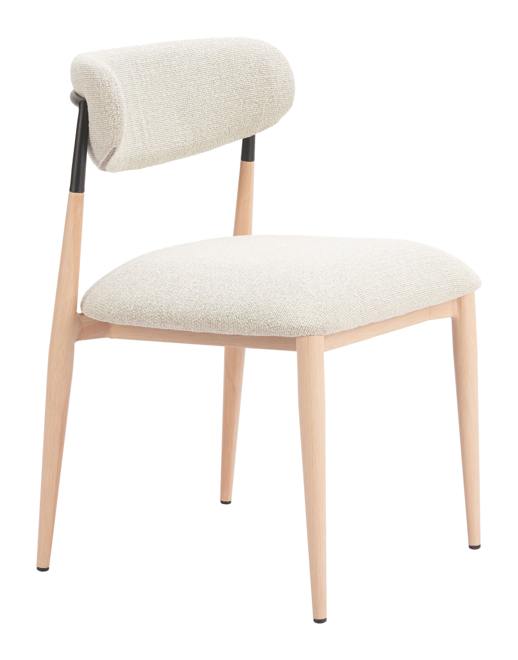 Equinox Oyster Gray & Natural Armless Dining Chair (Set of 2) - Ornate Home
