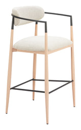 Equinox Oyster Gray & Natural Barstool
