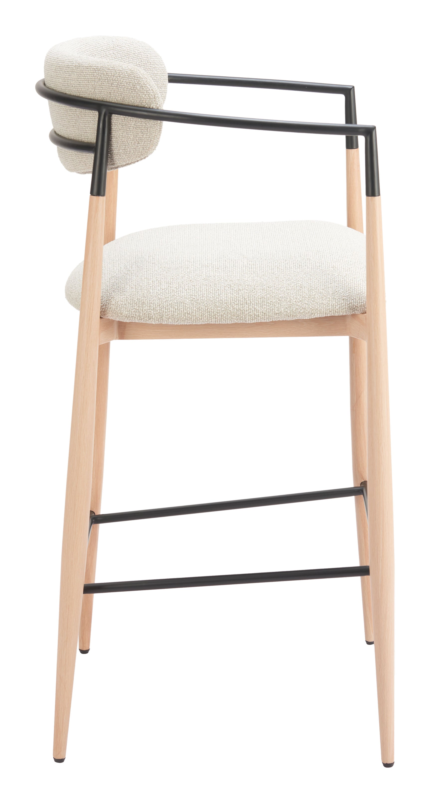 Equinox Oyster Gray & Natural Barstool