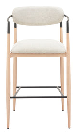 Equinox Oyster Gray & Natural Barstool