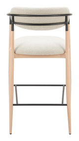 Equinox Oyster Gray & Natural Barstool