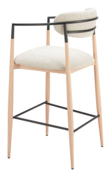 Equinox Oyster Gray & Natural Barstool