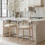 Equinox Oyster Gray & Natural Counter Stool