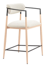 Equinox Oyster Gray & Natural Counter Stool