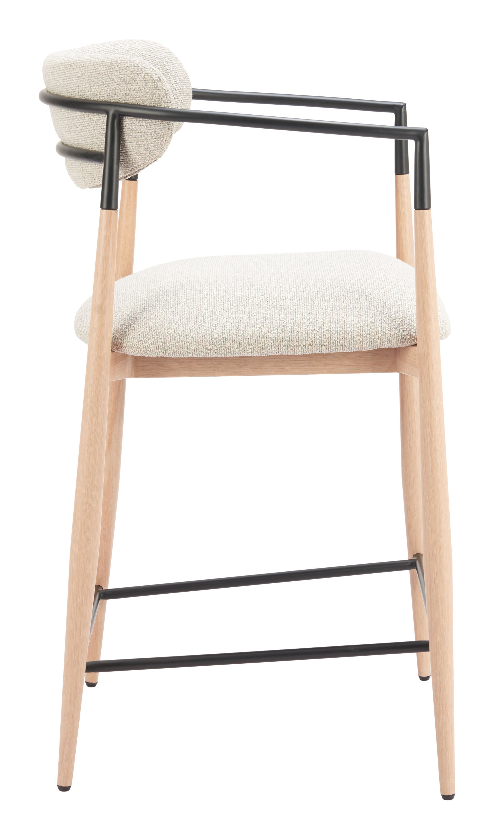 Equinox Oyster Gray & Natural Counter Stool