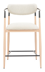 Equinox Oyster Gray & Natural Counter Stool