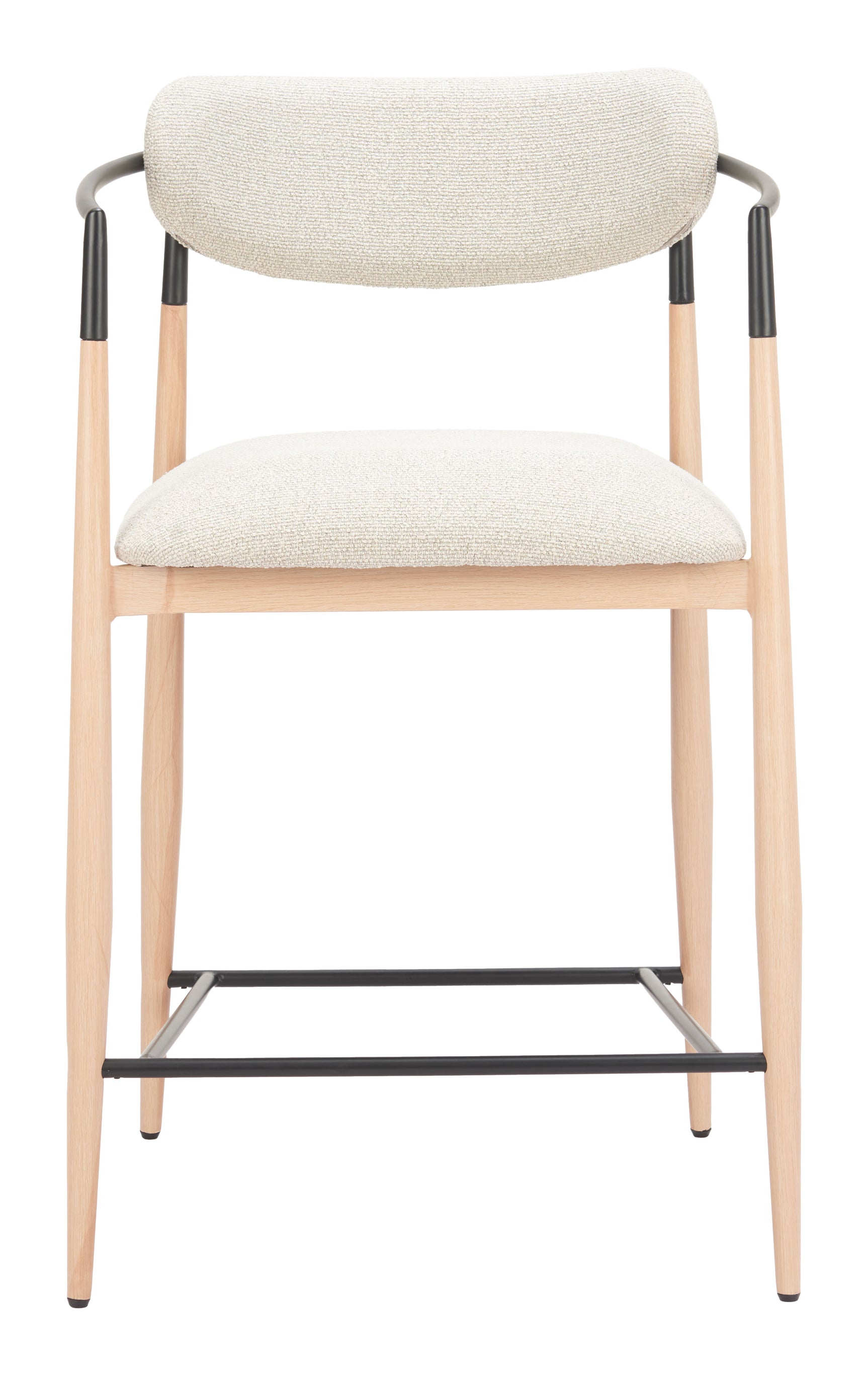 Equinox Oyster Gray & Natural Counter Stool