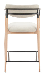 Equinox Oyster Gray & Natural Counter Stool