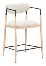 Equinox Oyster Gray & Natural Counter Stool