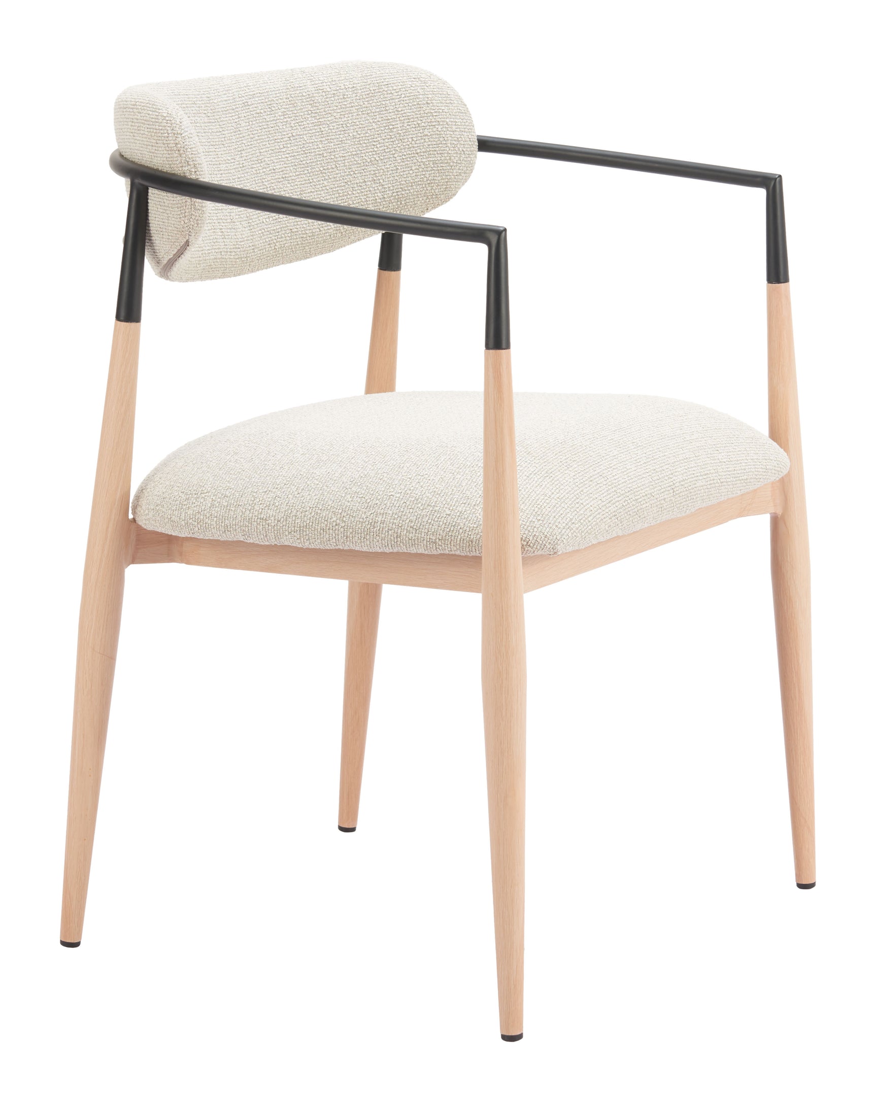 Equinox Oyster Gray & Natural Dining Chair
