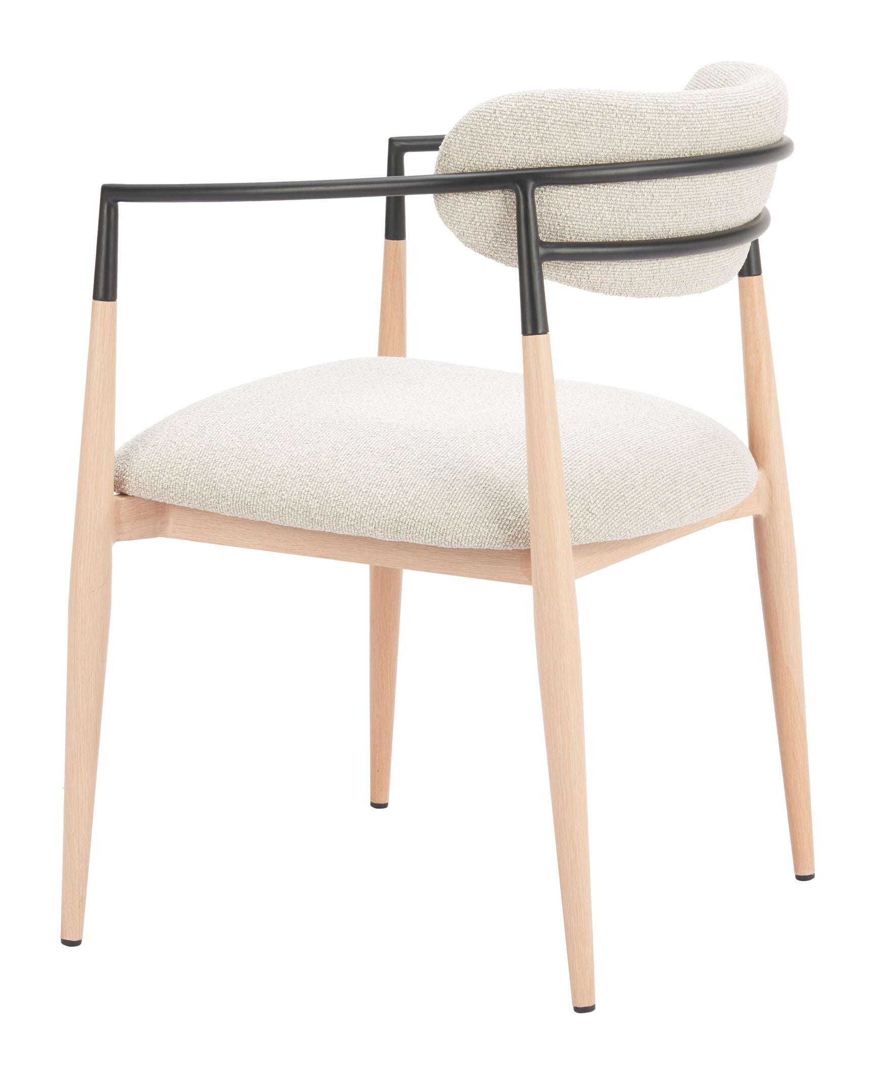 Equinox Oyster Gray & Natural Dining Chair