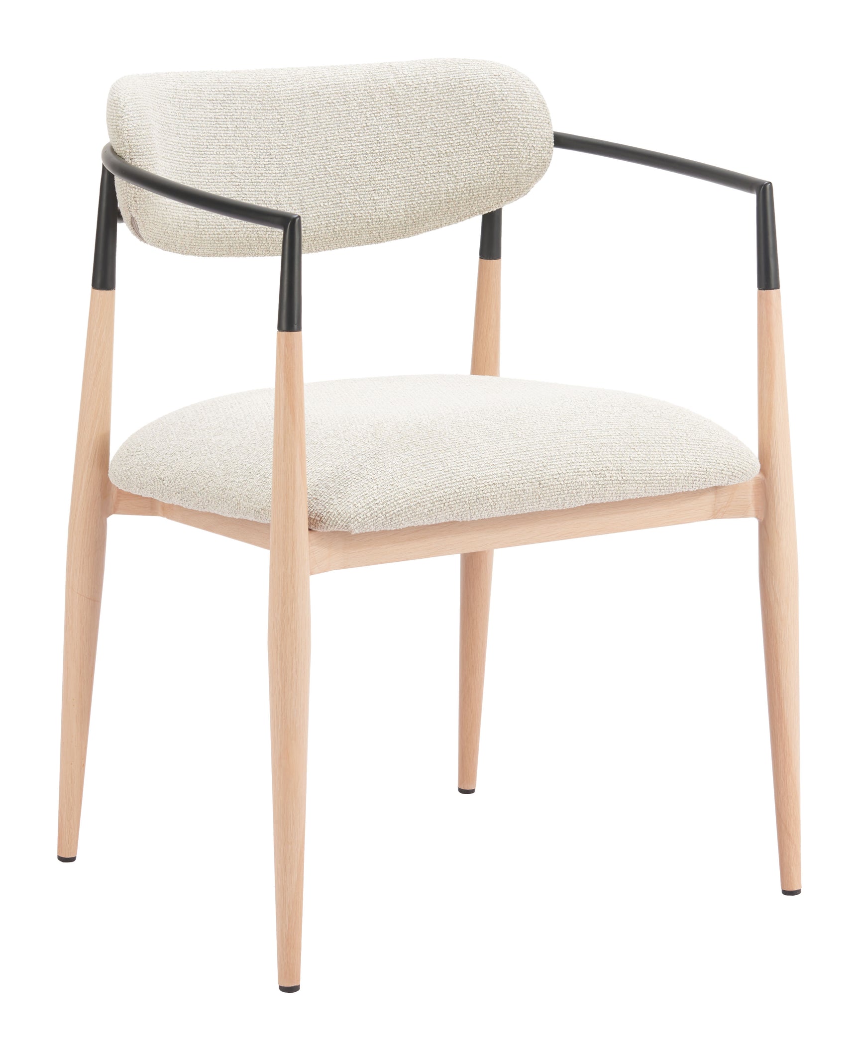 Equinox Oyster Gray & Natural Dining Chair