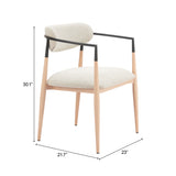 Equinox Oyster Gray & Natural Dining Chair