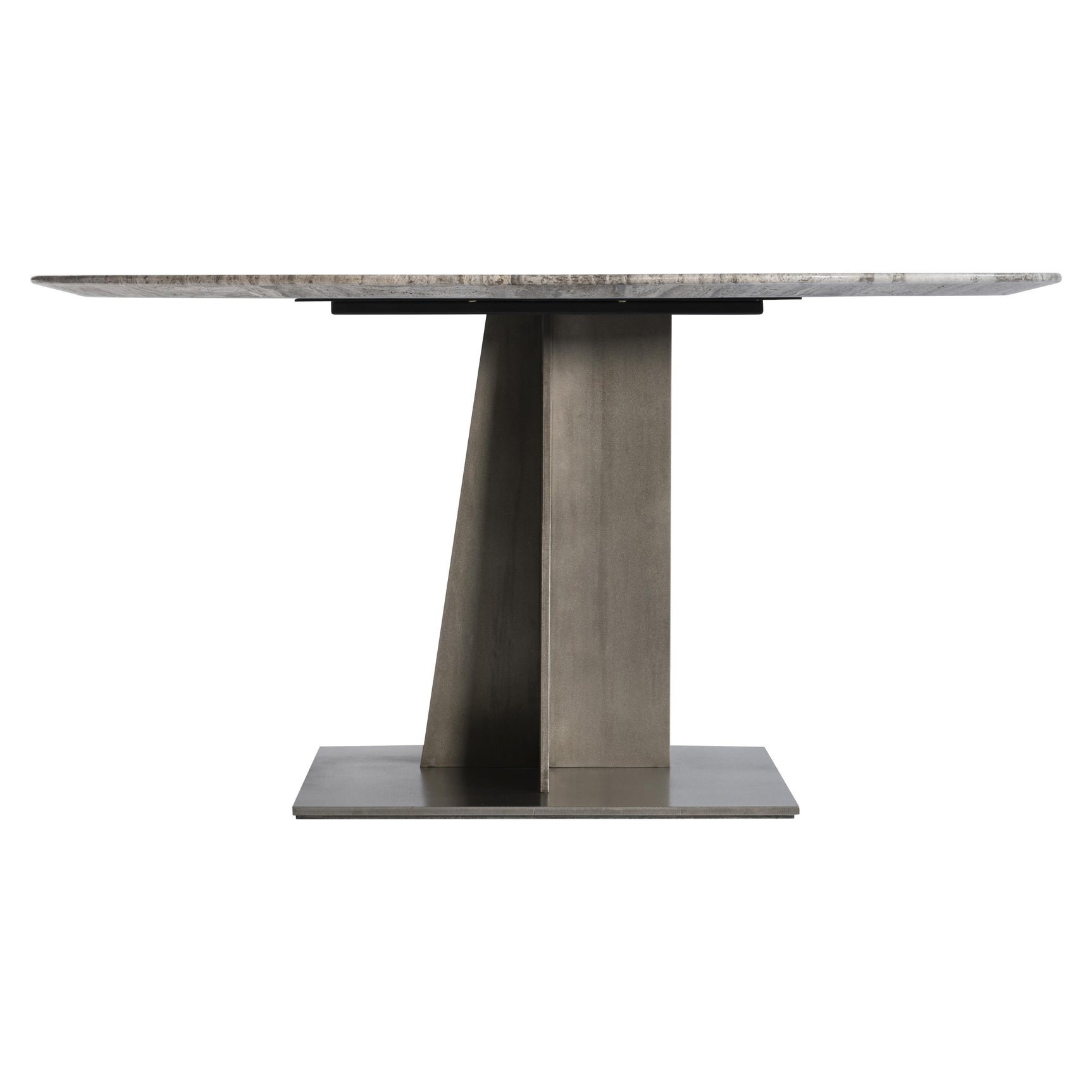 Equis Silver Travertine/Graphite Dining Table - Ornate Home