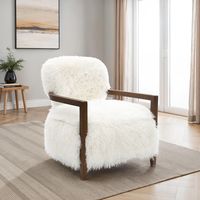 Eramo White Accent Chair - Ornate Home