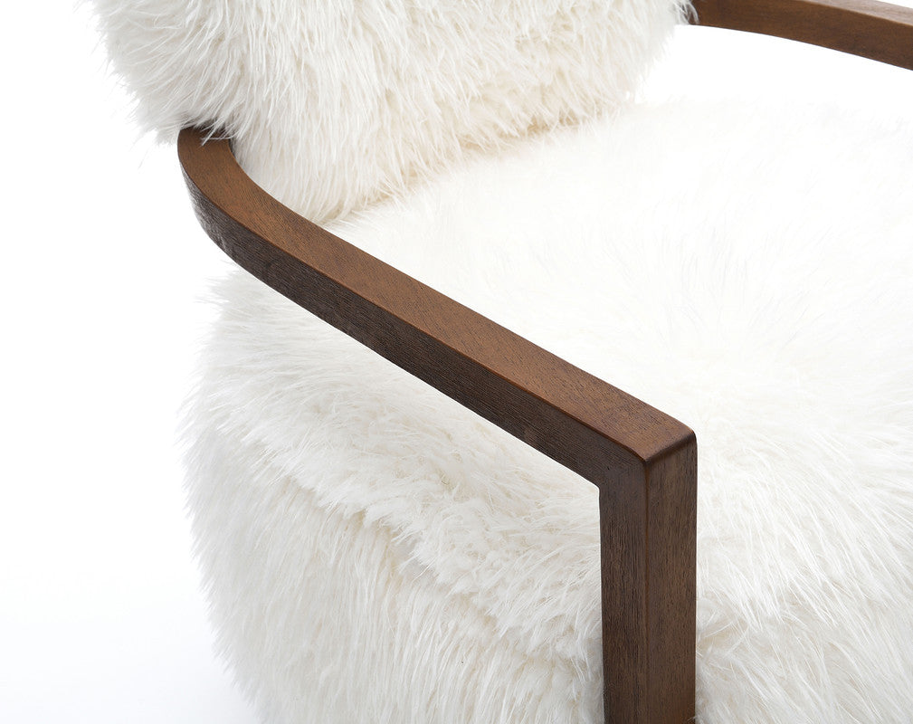 Eramo White Accent Chair - Ornate Home