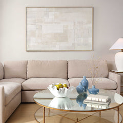 Erase Brown/Gray/White Canvas Abstract Art - Ornate Home