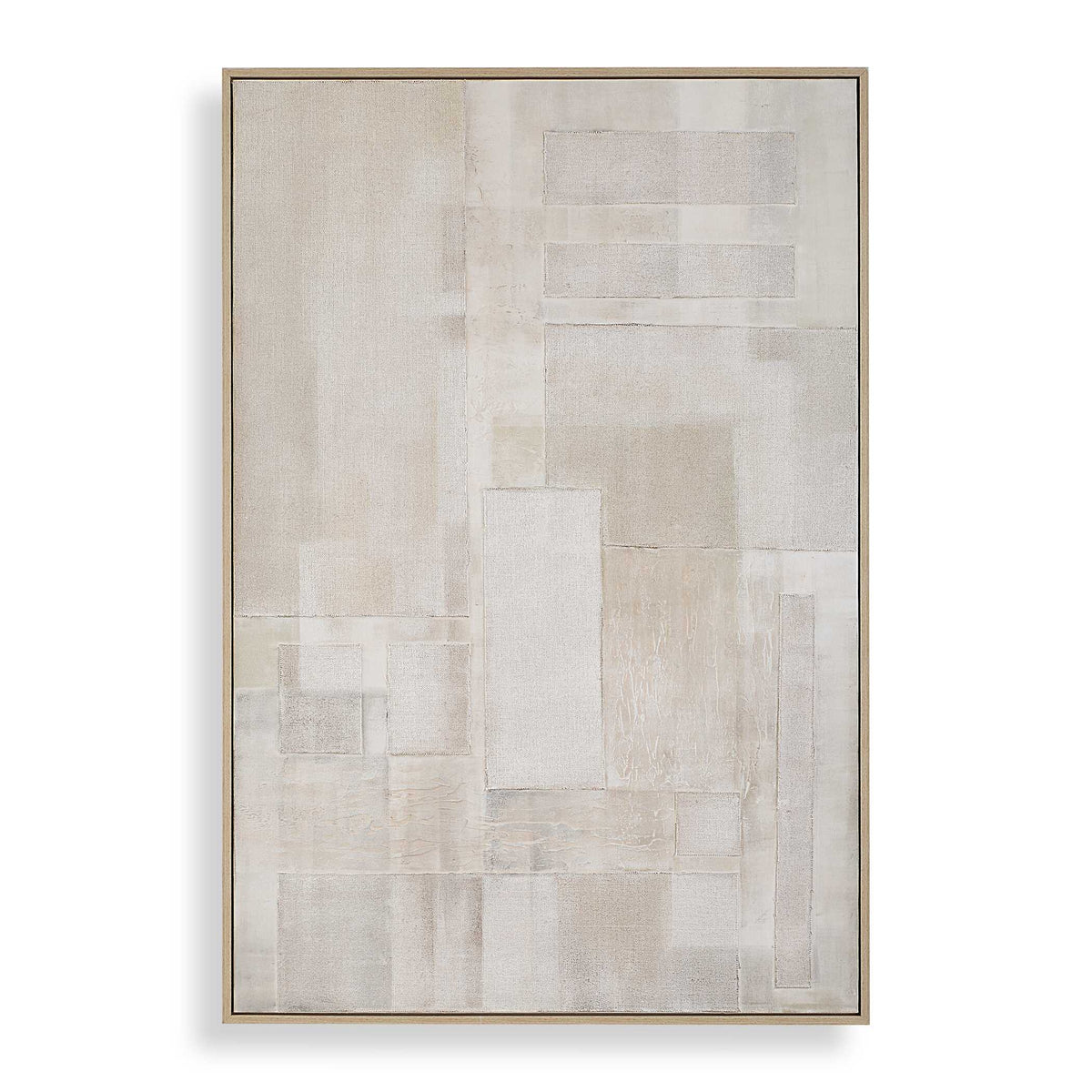 Erase Brown/Gray/White Canvas Abstract Art - Ornate Home