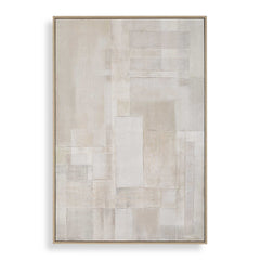 Erase Brown/Gray/White Canvas Abstract Art - Ornate Home
