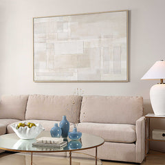 Erase Brown/Gray/White Canvas Abstract Art - Ornate Home