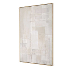 Erase Brown/Gray/White Canvas Abstract Art - Ornate Home
