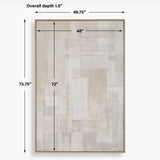 Erase Brown/Gray/White Canvas Abstract Art - Ornate Home