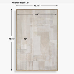 Erase Brown/Gray/White Canvas Abstract Art - Ornate Home