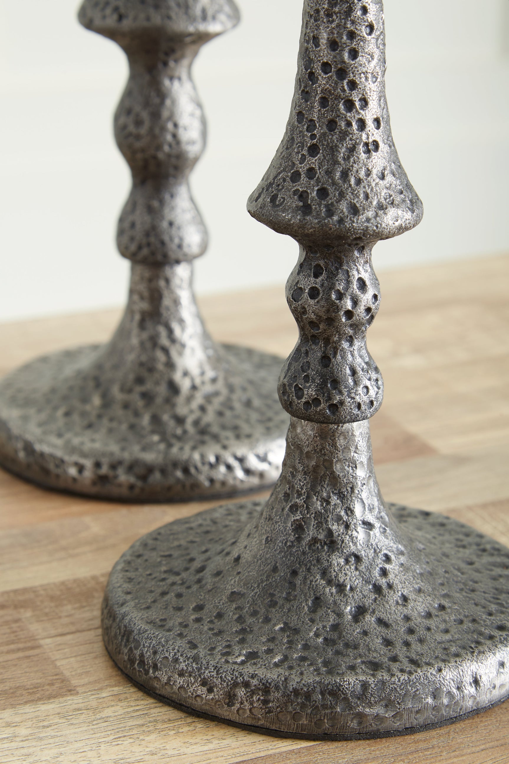 Eravell Pewter Finish Candle Holder (Set of 3) (Online Special Price) - Ornate Home