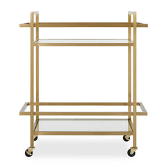 Erena Brass Bar Cart - Ornate Home