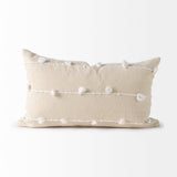 Erica Cream/White 13x21 Pillow Cover - Ornate Home
