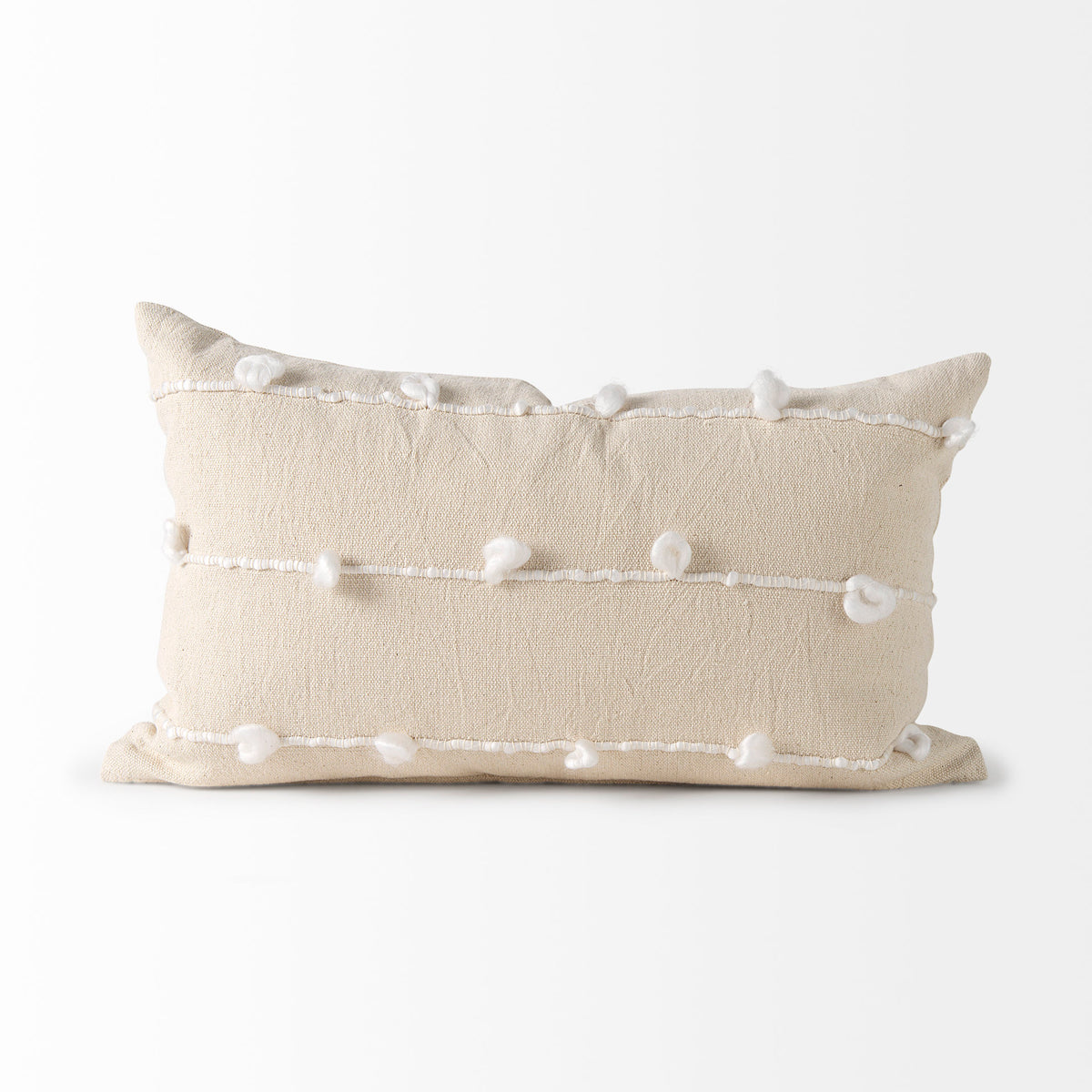 Erica Cream/White 13x21 Pillow Cover - Ornate Home