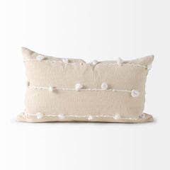 Erica Cream/White 13x21 Pillow Cover - Ornate Home