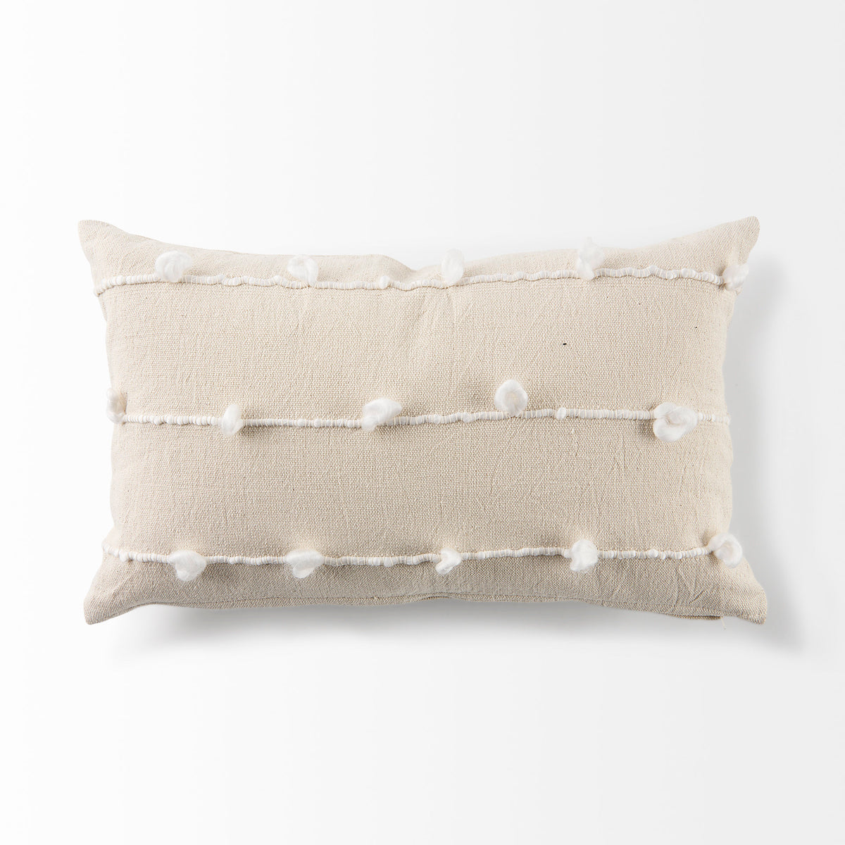 Erica Cream/White 13x21 Pillow Cover - Ornate Home