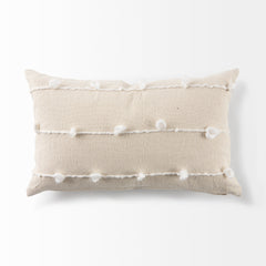 Erica Cream/White 13x21 Pillow Cover - Ornate Home