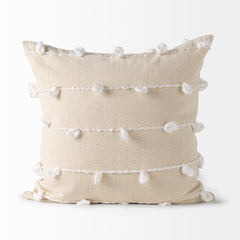 Erica Cream/White 20x20 Pillow Cover - Ornate Home