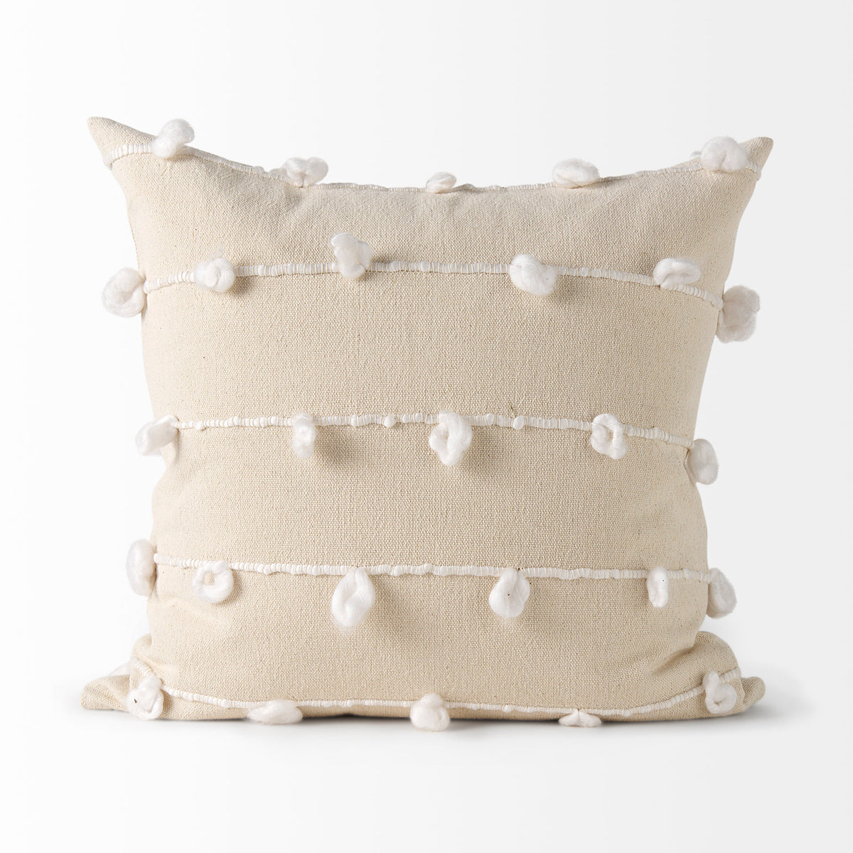 Erica Cream/White 20x20 Pillow Cover - Ornate Home