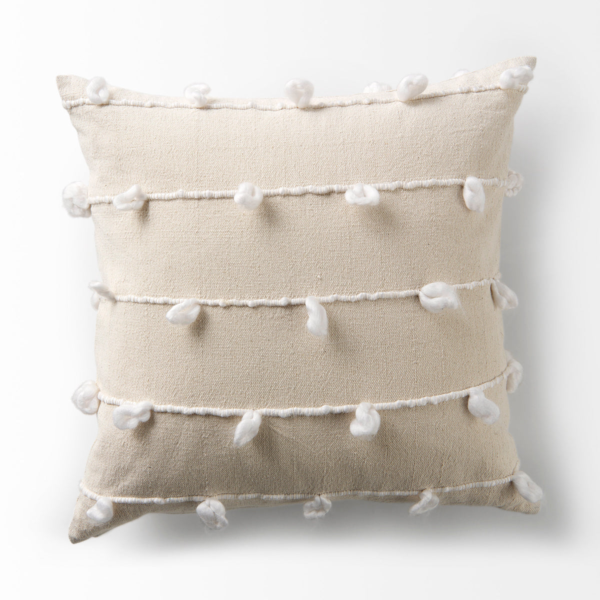 Erica Cream/White 20x20 Pillow Cover - Ornate Home