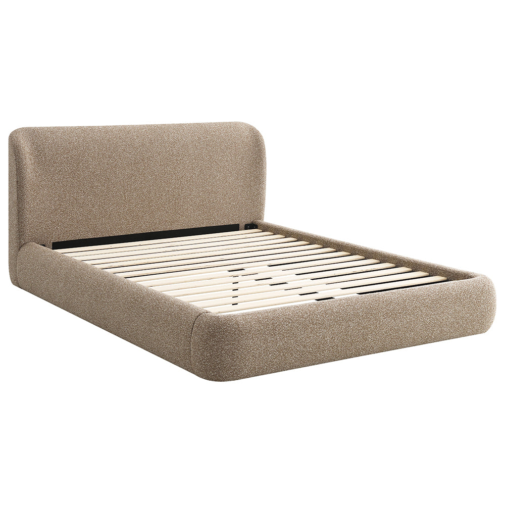 Erica Dark Beige Eastern King Bed - Ornate Home