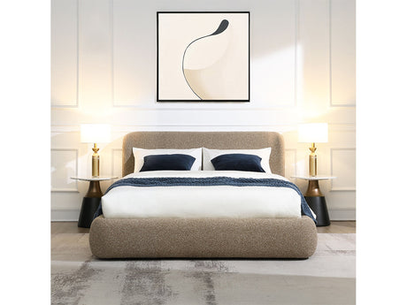 Erica Dark Beige Queen Bed - Ornate Home