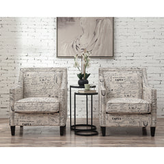 Erica French Script Chair with Chrome Nails - Ornate Home