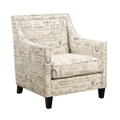 Erica French Script Chair with Chrome Nails - Ornate Home