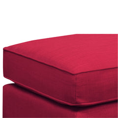 Erica Heirloom Berry Ottoman with Chrome Nails - Ornate Home