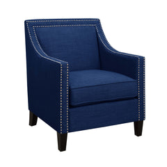 Erica Heirloom Blue Chair with Chrome Nails - Ornate Home