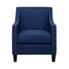 Erica Heirloom Blue Chair with Chrome Nails - Ornate Home