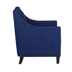 Erica Heirloom Blue Chair with Chrome Nails - Ornate Home