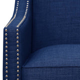 Erica Heirloom Blue/Espresso Chair & Ottoman - Ornate Home