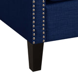 Erica Heirloom Blue/Espresso Chair & Ottoman - Ornate Home