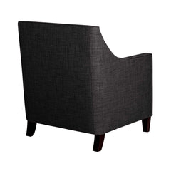 Erica Heirloom Charcoal Chair with Chrome Nails - Ornate Home