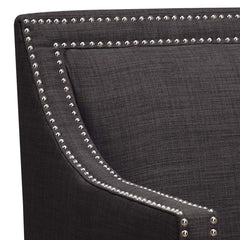Erica Heirloom Charcoal Chair with Chrome Nails - Ornate Home