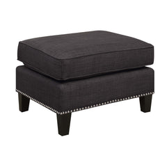 Erica Heirloom Charcoal/Espresso Chair & Ottoman - Ornate Home